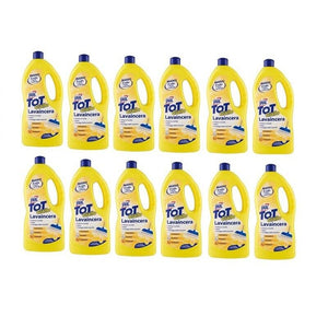SET 12 CONFEZIONI SMAC TOT GIALLO DETERGENTE LAVAINCERA CON CERA DI CARNUBA 1 LT