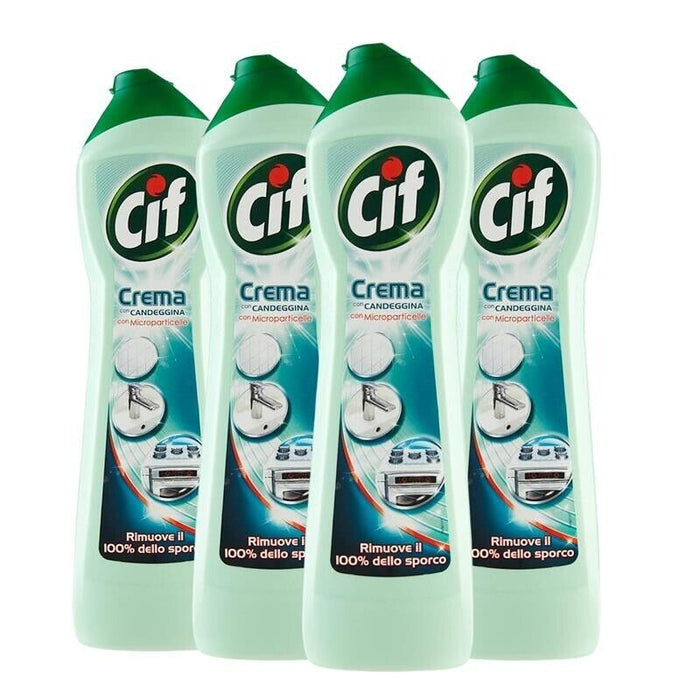SET 4 CIF CREMA ATTIVA CON MICROPARTICELLE E CANDEGGINA IN FORMATO DA 500 ML
