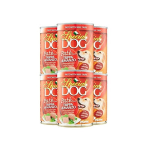 SET DA 6 CONFEZIONI DI SPECIAL DOG PATÈ 400 GR TRIPPA E MANZO