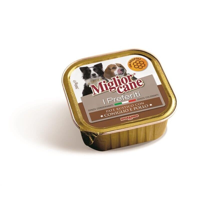 SET 18 MIGLIOR CANE I PREFERITI PATE' RUSTICO CON POLLO E CONIGLIO 300 GR