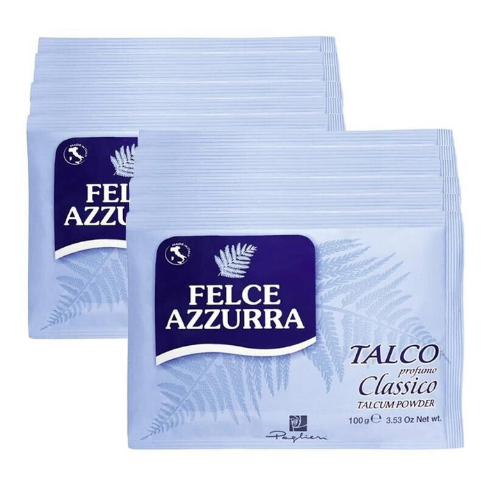 SET 12 CONFEZIONI FELCE AZZURRA TALCO IN BUSTA DA 100 GRAMMI PROFUMO CLASSICO