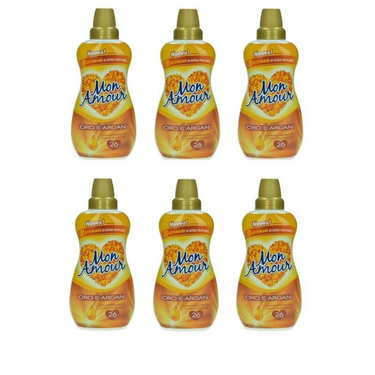 SET 6 FELCE AZZURRA AMMORBIDENTE MON AMOUR ORO E ARGAN 26 LAVAGGI 650 ML
