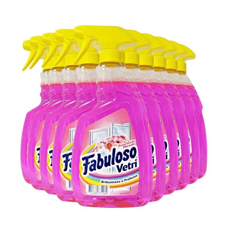 SET 10 FABULOSO SPRAY PER VETRI 600 ML FRESCHEZZA FLOREALE
