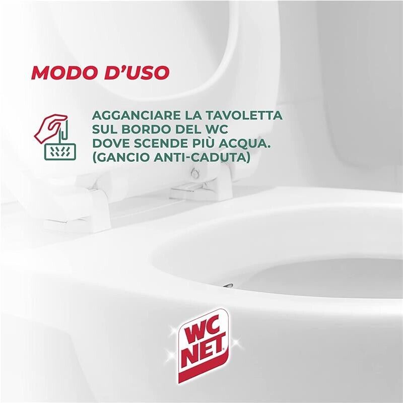 SET 4 WC NET IN CONFEZIONE DA 2 PZ TAVOLETTE IGIENIZZANTI CON CANDEGGINA