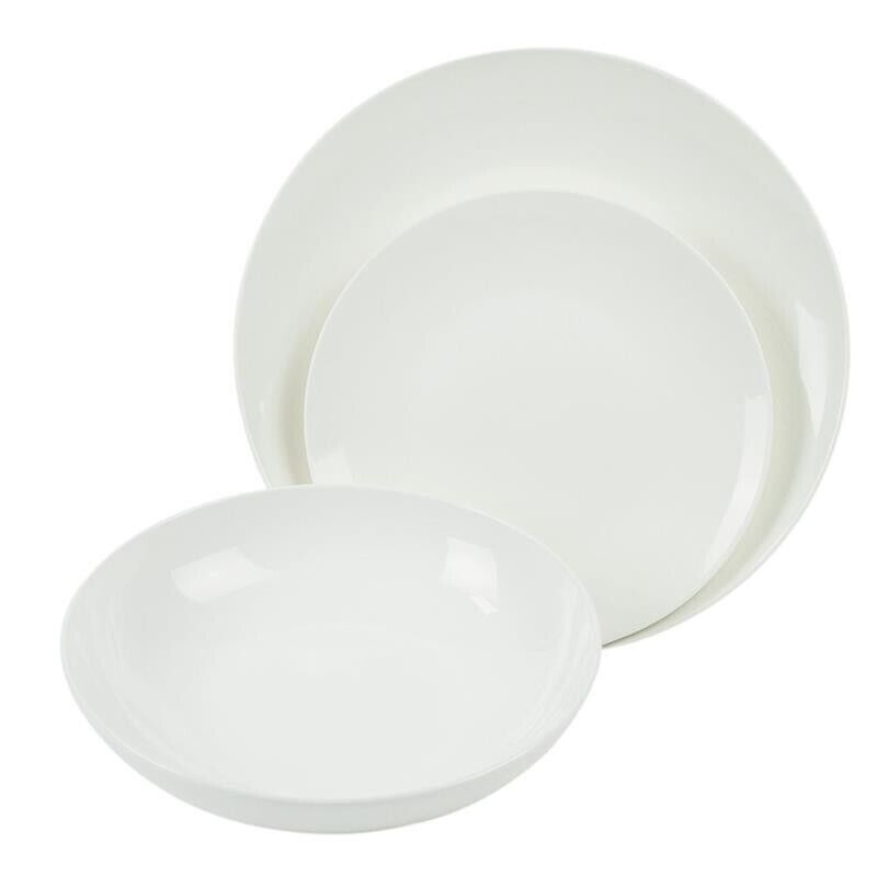 SERVIZIO DI PIATTI GINEVRA IN SET DA 18 PEZZI COLORE BIANCO