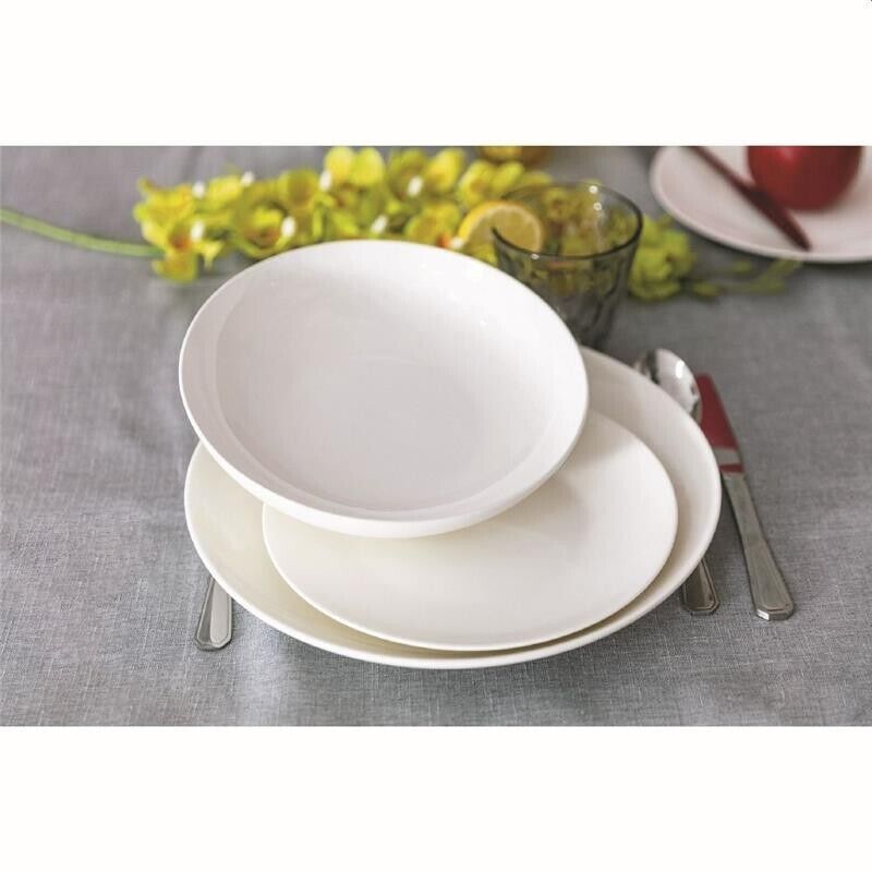 SERVIZIO DI PIATTI GINEVRA IN SET DA 18 PEZZI COLORE BIANCO