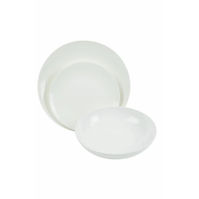 SERVIZIO DI PIATTI GINEVRA IN SET DA 18 PEZZI COLORE BIANCO