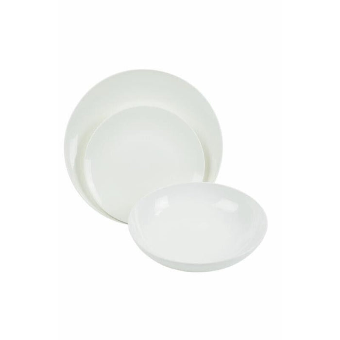 SERVIZIO DI PIATTI GINEVRA IN SET DA 18 PEZZI COLORE BIANCO