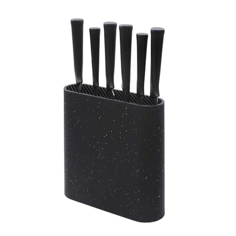 MAURY'S CEPPO CON 6 COLTELLI SMART DA CUCINA IN COLORE NERO