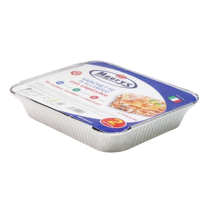 MAURY'S CONTENITORI CON COPERCHIO 8 PORZIONI IN CONFEZIONE DA 2 PEZZI