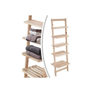 SCAFFALE DA PARETE INCLINATO CON 5 RIPIANO 42X30X H130CM