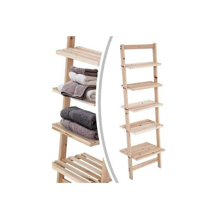 SCAFFALE DA PARETE INCLINATO CON 5 RIPIANO 42X30X H130CM