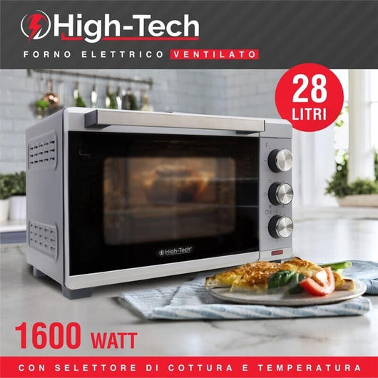 HIGH-TECH FORNO ELETTRICO VENTILATO 1600W CON CAPIENZA DA 28 LT