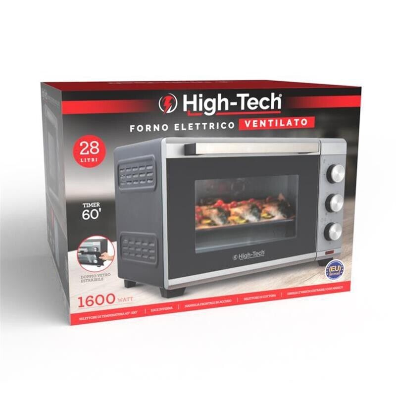 HIGH-TECH FORNO ELETTRICO VENTILATO 1600W CON CAPIENZA DA 28 LT