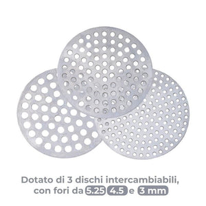 MAURY'S SCHIACCIA PASSATELLI IN ALLUMINIIO CON 3 DISCHI