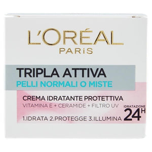 L'OREAL PARIS CREMA TRIPLA ATTIVA PELLI NORMALI E GRASSE DA 50 ML