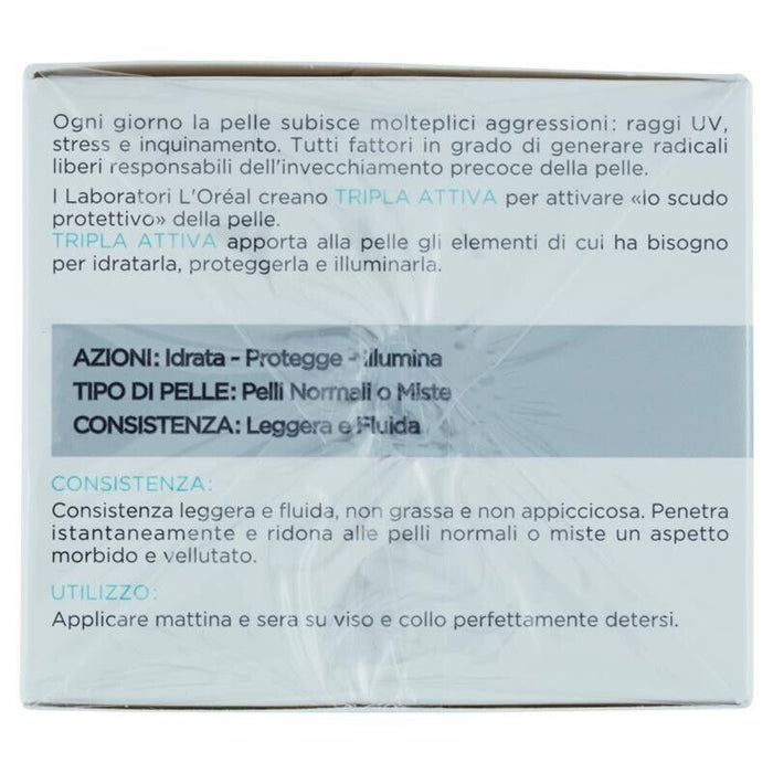 L'OREAL PARIS CREMA TRIPLA ATTIVA PELLI NORMALI E GRASSE DA 50 ML