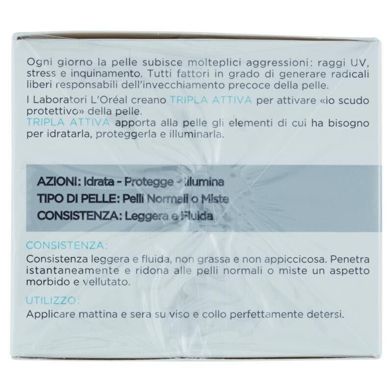 L'OREAL PARIS CREMA TRIPLA ATTIVA PELLI NORMALI E GRASSE DA 50 ML