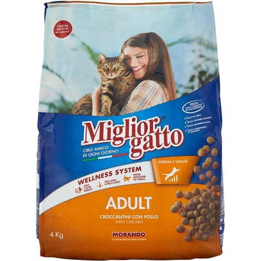 MIGLIORGATTO CROCCHETTE IN FORMATO DA 4KG CON POLLO