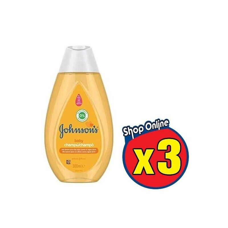 JOHNSON'S BABY SHAMPOO ANTI LACRIMA PER BIMBI E NEONATI ORIGINALE 3 X 300 ML