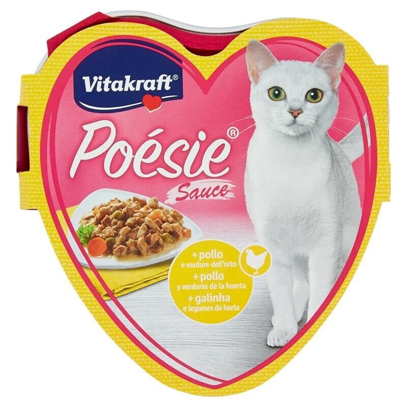 SET 30 CONFEZIONI GATTO POÉSIE SAUCE + POLLO E VERDURE DELL'ORTO 85 GR