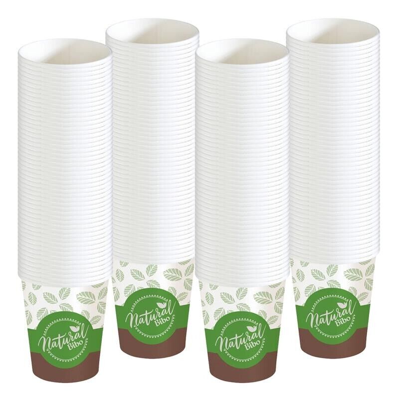 SET 200 BICCHIERI IN CARTONCINO BIO CAPIENZA 160-190 ML