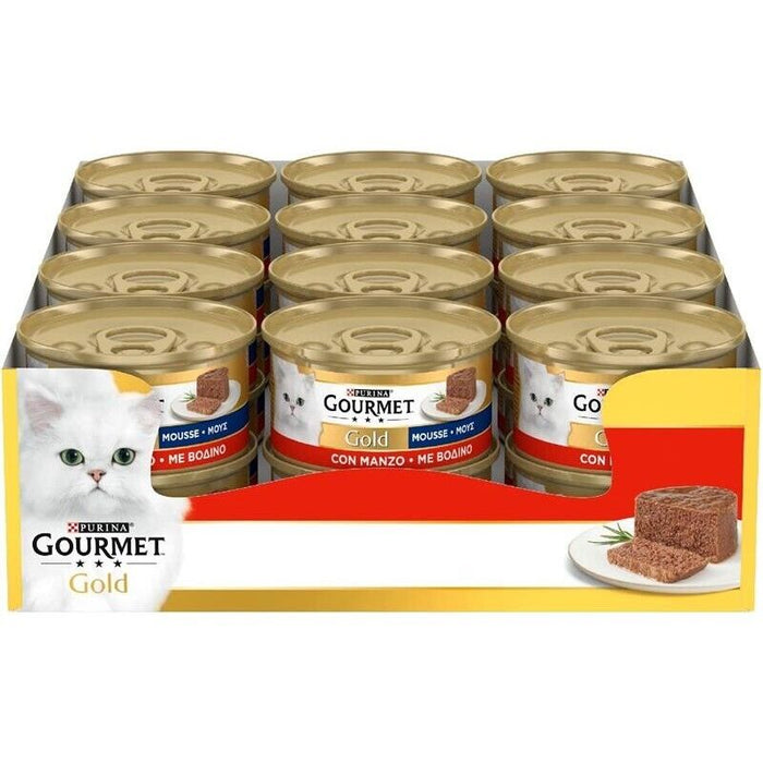 SET 24 CONFEZIONI GOURMET GOLD MOUSSE AL MANZO 85 GRAMMI