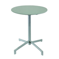 TAVOLO ALTO VEGA IN ACCIAIO TONDO 60 X H74 CM IN COLORE VERDE CHIARO