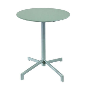 TAVOLO ALTO VEGA IN ACCIAIO TONDO 60 X H74 CM IN COLORE VERDE CHIARO