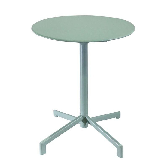 TAVOLO ALTO VEGA IN ACCIAIO TONDO 60 X H74 CM IN COLORE VERDE CHIARO