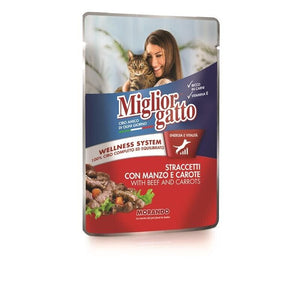 SET 24 BUSTINE MIGLIOR GATTO STRACCETTI CON MANZO E CAROTE 100 GR