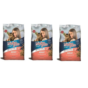 SET 3 CONFEZIONI MIGLIOR GATTO CROCCANTINI CON SALMONE 2 KG