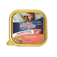 SET 32 CONFEZIONI MIGLIOR GATTO PATE' CON SALMONE 100 GR