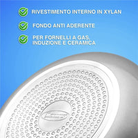 MAURY'S CHEF INDUCTION CASSERUOLA 20 CM CON FONDO IN TECNOLOGIA XYLAN