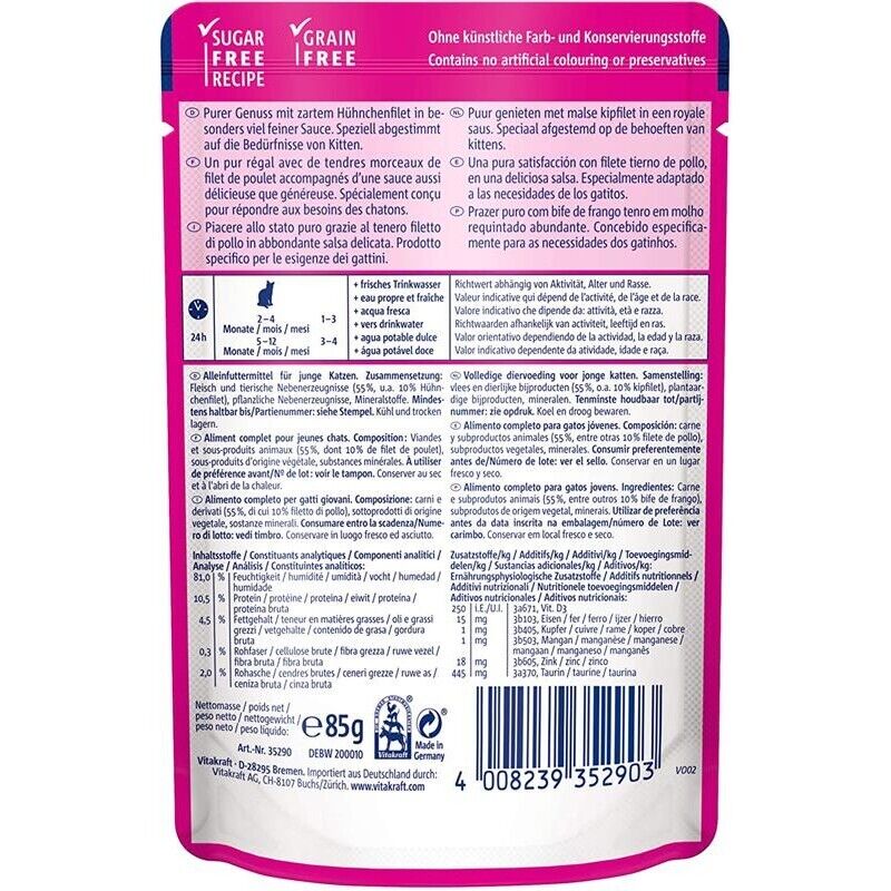 SET 23 BUSTINE POESIE DELI SAUCE 85GR POLLO JUNIOR PER GATTI 2-12 MESI