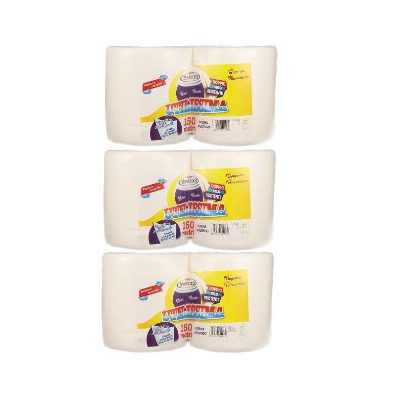 MAURY'S 3 SET DI CONFEZIONI BOBINE MULTIUSO UTILISSIMA 2 ROTOLI 150 METRI