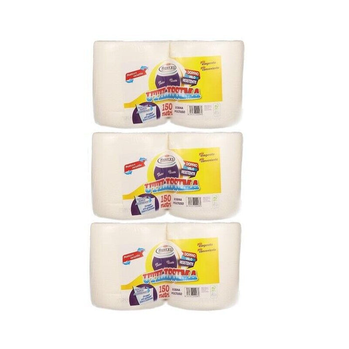MAURY'S 3 SET DI CONFEZIONI BOBINE MULTIUSO UTILISSIMA 2 ROTOLI 150 METRI