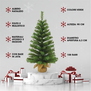 MAURY'S ALBERO DI NATALE JUTA 90 CM VERDE