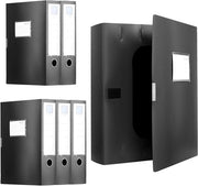 Set di Archiviazione - Scatole per Documenti - Archiviazione Documenti - Materiale Resistente - 6 Pezzi A4 - Nero