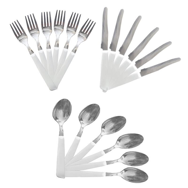 MAURY'S POSATE DA TAVOLA IN SET DA 18 PEZZI DI COLORE BIANCO