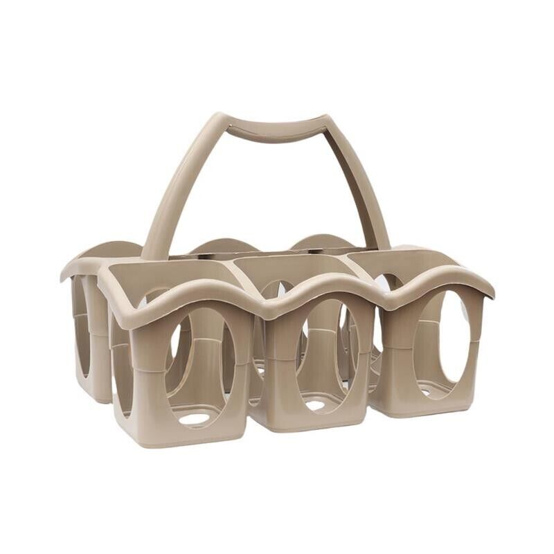 SET PORTA BOTTIGLIE IN PLASTICA + 6 BOTTIGLIE IN VETRO DA 1 LT