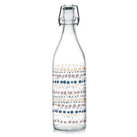 SET PORTA BOTTIGLIE IN PLASTICA + 6 BOTTIGLIE IN VETRO DA 1 LT