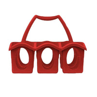 SET PORTA BOTTIGLIE IN PLASTICA + 6 BOTTIGLIE IN VETRO DA 1 LT