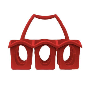 SET PORTA BOTTIGLIE IN PLASTICA + 6 BOTTIGLIE IN VETRO DA 1 LT