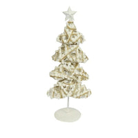 SNOWBALL ALBERO DI NATALE DECORATIVO ORO E BIANCO DA 40 CM