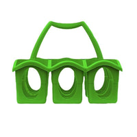 SET PORTA BOTTIGLIE IN PLASTICA + 6 BOTTIGLIE IN VETRO DA 1 LT