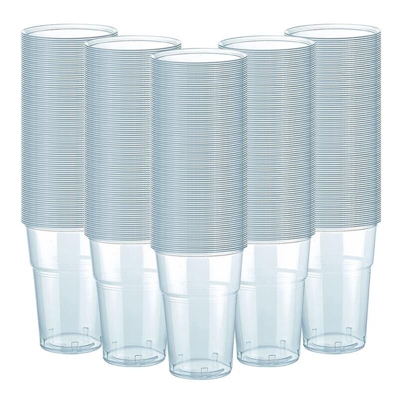 BIBO SET DA 500 BICCHIERI IN PLASTICA TRASPARENTE DA 200/250 CC