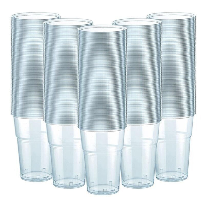 BIBO SET DA 500 BICCHIERI IN PLASTICA TRASPARENTE DA 200/250 CC