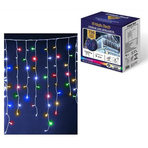 HIGH-TECH TENDA A CADUTA SFALSATA CON 736 LUCI LED MULTICOLOR