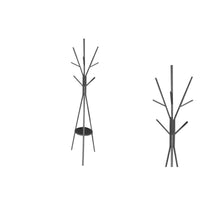 APPENDIABITI DA TERRA PIANTANA IN LEGNO NERO 179 CM